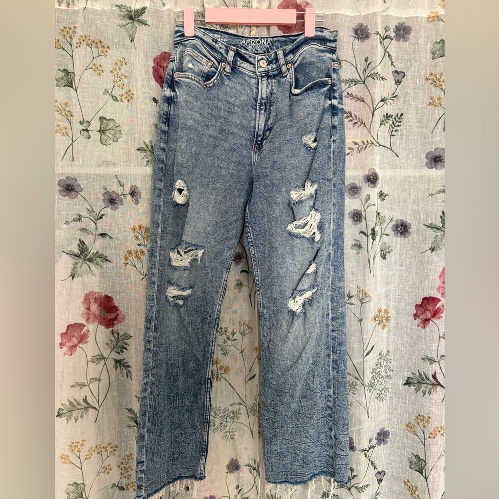 Arizona Jean Company Blue Flare Wide Leg Jeans